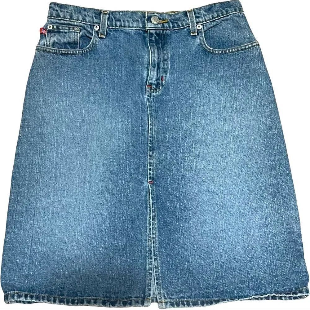 Ralph Lauren Front Slit Denim Skirt Size 4
